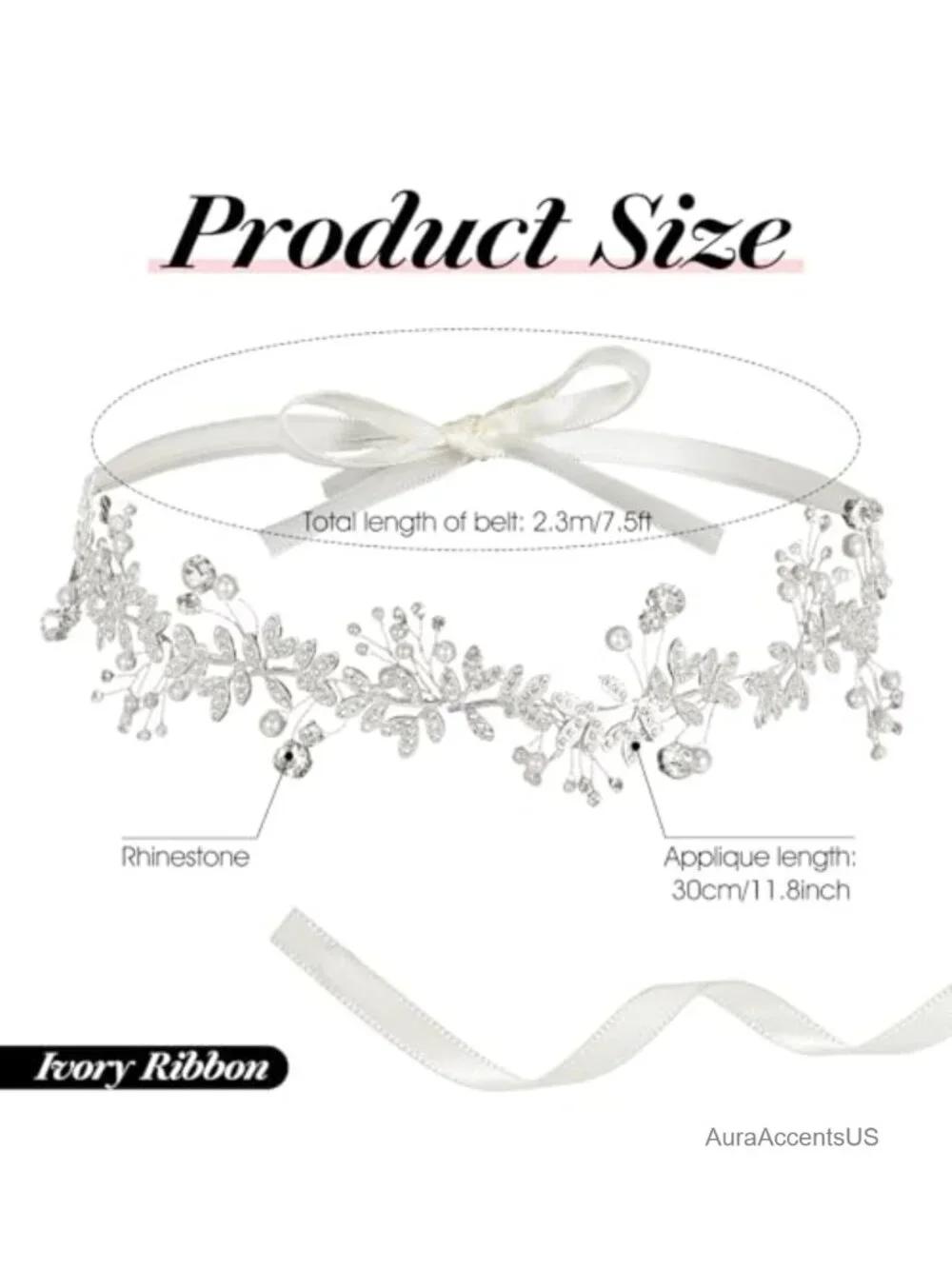Rhinestone Crystal Pearl Bridal Wedding Dress Belt Sash for Women Dresses